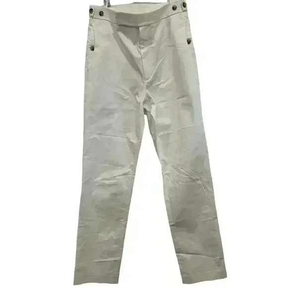 Helmut Lang High Rise Relaxed Fit Lacquered Cotton Suit pants Size 2 - Picture 8 of 15